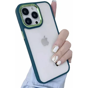 Iphone 13 Pro (6.1) Uyumlu Lüks Silikon Çerceve Şeffaf Kılıf