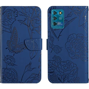 Zte Blade V30 Vita Mavisi Için Şakayık Deri Kılıf (Yurt Dışından)