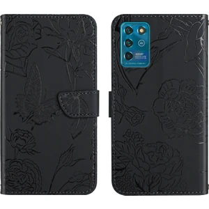 Zte Blade V30 Vita Black Için Şakayık Deri Kılıf (Yurt Dışından)