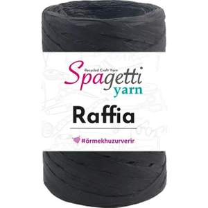 Spagetti Yarn Siyah Raffia Ip
