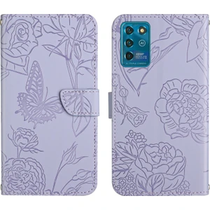 Zte Blade V30 Vita Mor Için Şakayık Deri Kılıf (Yurt Dışından)