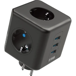 Termal Akım Korumalı Isıya Dayanıklı 3'lü Duvar Tipi Priz 3x USB