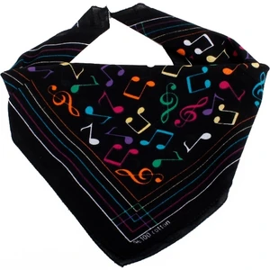 Afillix Concept Renkli Nota Sol Anahtarı Tasarım %100PAMUK Bandana