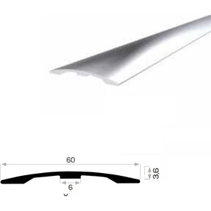 Parke Geçiş Aluminyum Profili Düz 6 cm Genişlik,  2,7 mt Boyunda