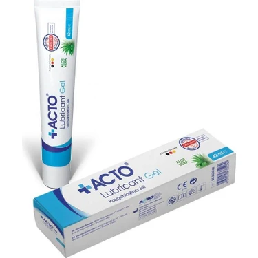Acto Aloe Vera İçeren Kayganlaştırıcı Jel 42 ml - Kokusuz, Su Bazlı ve Dermatolojik Olarak Test
