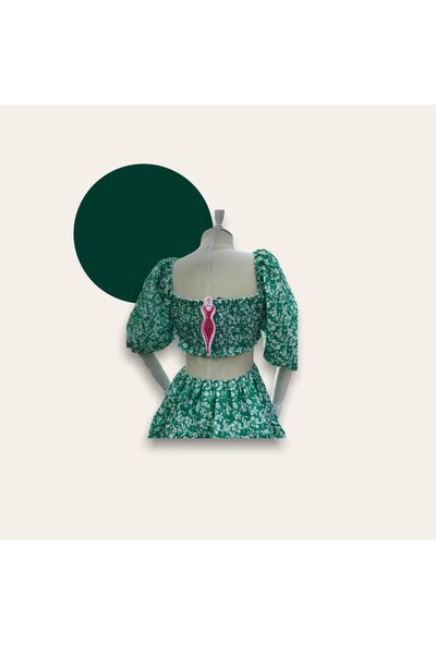 Lrf Çiçekli Elbise S - Yeşil