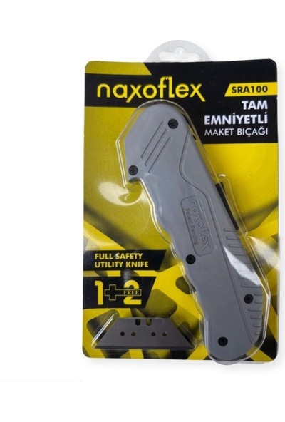 Naxoflex Tam Emnihetli Maket Bıçağı 2+1 Yedek Bıçaklı