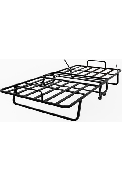 Niron Yatak Iron Katlanır Yatak ve Karyola | 80X190 cm Katlanabilir Somya ve Yatak Tek Kişilik Katlanır Yatak