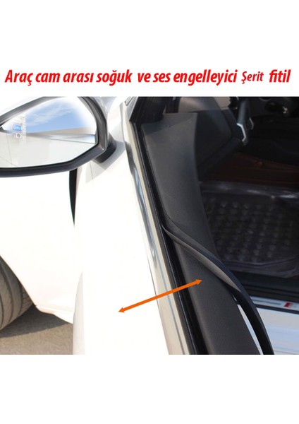 Oto Cam Arası Ses Soğuk Engelleyici Fitil 4 Metre Fiat Linea / Agea / Fiorino / Dolbo / Panda Için Uyumludur.