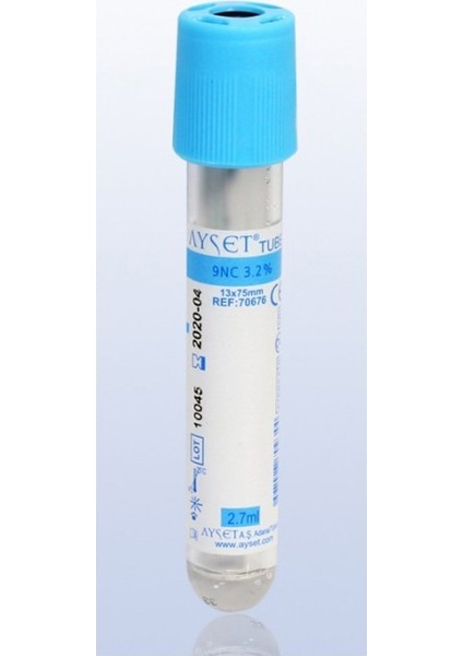 Vakumlu Kan Alma Tüpü 4 Ml Mavı-100 Adet