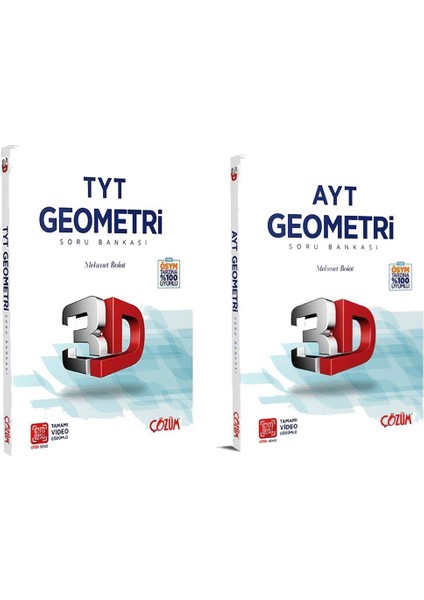 3D Yayınları TYT AYT Geometri Soru Bankası Seti 2 Kitap