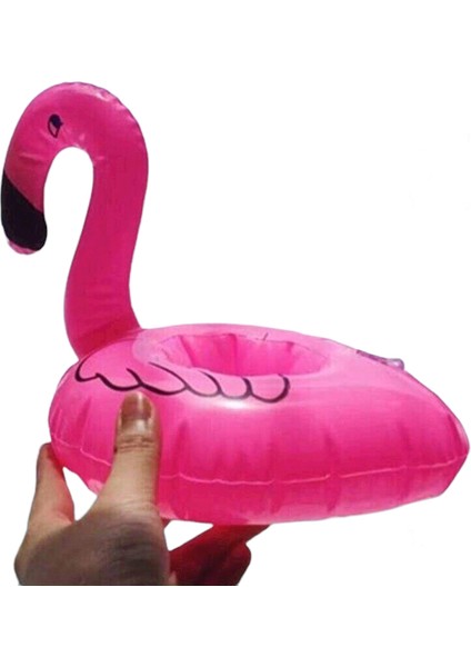 Son Trend Flamingo Şişme Deniz Havuz Bardak Tutucu Float Bar 18-22CM