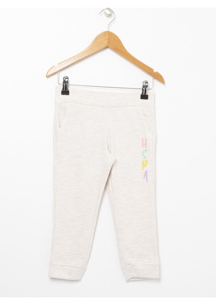 Normal Kalıp Bej Kız Çocuk Eşofman Altı - Sontelkıds VR156