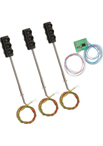 3pcs 60MM Model 3 Işıklı Metal Trafik Sinyal Işıkları 5-6V LED (Yurt Dışından)
