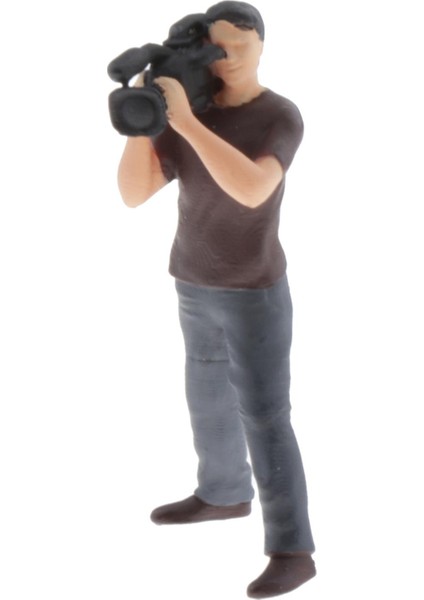 Mini Ho Ölçekli Boyalı Fotoğrafçı Karakterler Insanlar Düzen Masaüstü Dekor Kahverengi Stand (Yurt Dışından) indirimleri