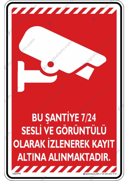Bu Şantiye7/24 Sesli ve Görüntülü Olarak Izlenerek Kayıt Altına Alınmaktadır