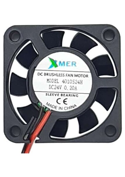 xmer 40x40x10mm 24V 0.10A 2 Kablolu Fan