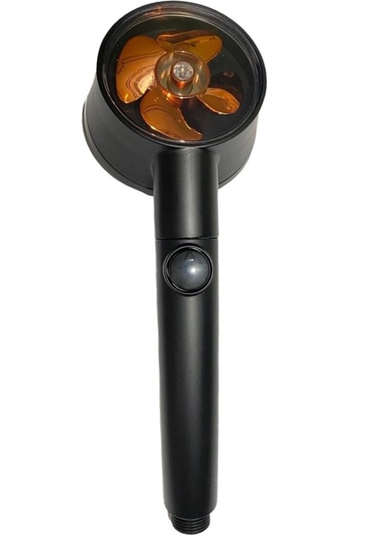 Siyah Pervaneli 5 Fonksiyonlu Start-Stoplu Lüx Duş Başlığı