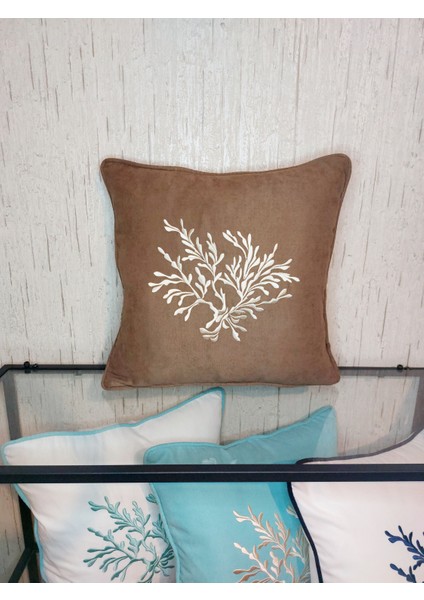 Nakışhomedesign Mercan Model Nakış Işlemelı45 x 45 cm Kırlentkılıfı