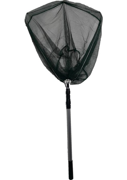 AquaPetshop Üçgen Katlanır Balıkçı Kepçe 150 cm Sap / 50*50 File Kapalı Boy 64 cm