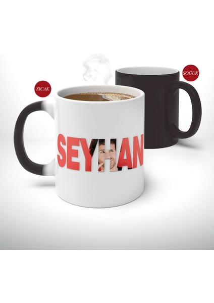 Kişiye Özel Isimli Fotoğraflı Sihirli Kupa Bardak-3