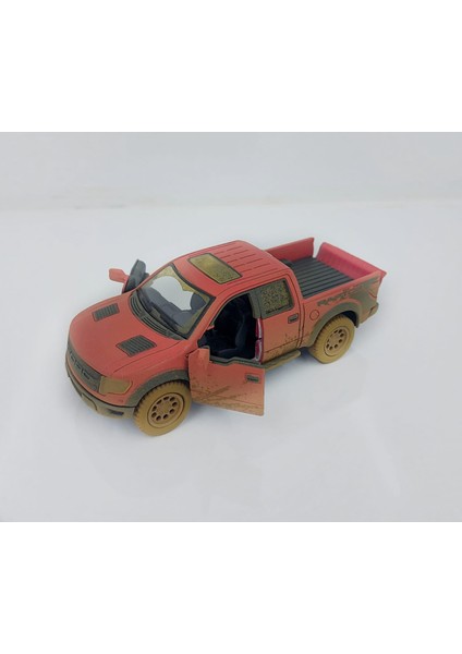 Kinsmart 2013 Ford F-150 Svt Raptor Supercrew (Çamurdesenli)Çekbırak 5inch. Lisanslı Model Araba