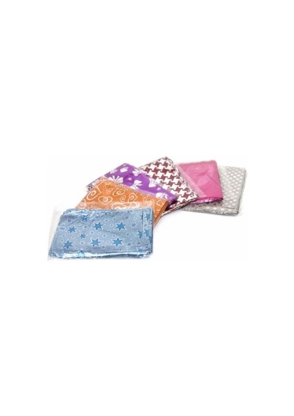Metalize Hediye Poşet Paketi 10X12CM Kendinde Bantlı Renkli Hediye Paketi 100'LÜ