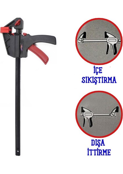 Topart Hafif Tip Sürgülü Tek Ele Uygun Iç Dış Işkence Kıskaç 450 mm