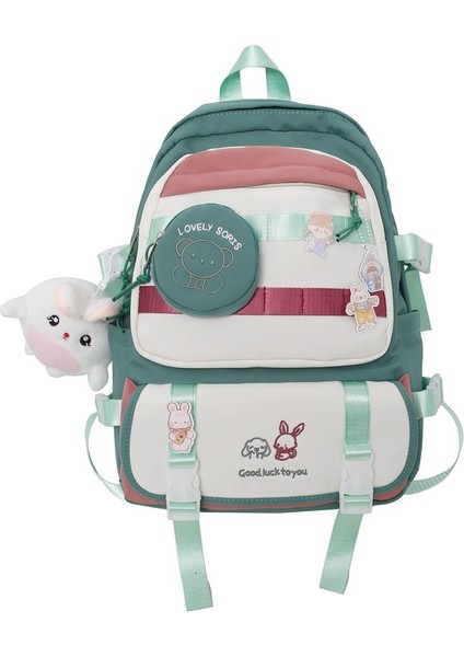 Ortaokul Öğrencilerinin Kontrast Renkli Sırt Çantası(Yurt Dışından)