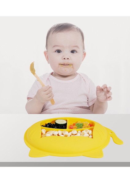 Bebek Yemek Tabağı Bebek Çocuk Sofra Silikon Vantuz Bölünmüş Gıda Takviyesi Kase Şeytanın Gözü(Yurt Dışından) fiyatları