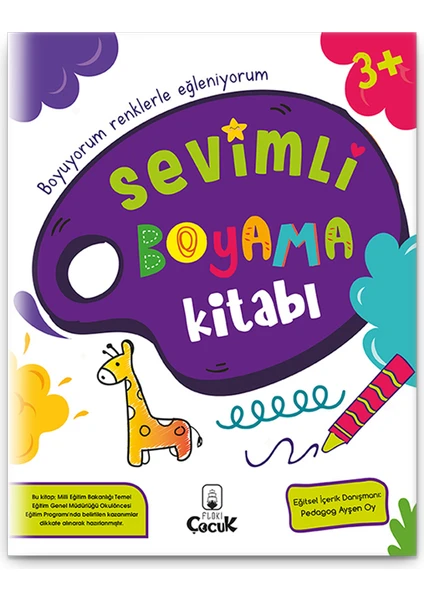 3+ Yaş "Sevimli Boyama Kitabı" Eğlenceli Ve Eğitici Okul Öncesi Çocuk Beceri Gelişimi Etkinliği