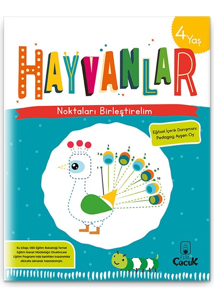 Eğlenceli Soru Cevaplarla "4 Yaş Noktaları Birleştirelim - Hayvanlar" Eğitici Çocuk Etkinlik Kitabı
