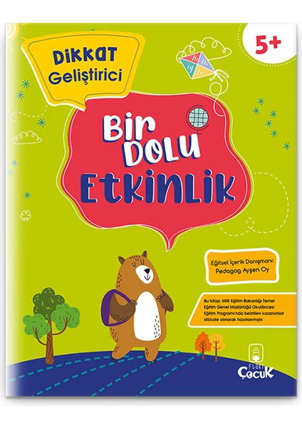 5+ Yaş "Dikkat Geliştirici Bir Dolu Etkinlik" Eğlenceli, Eğitici Okul Öncesi Çocuk Etkinlik Kitabı