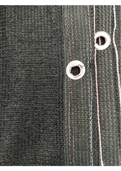 3 Metre x 5 Metre = 15MT2 %95'lik Gölgelik Yeşil Şerit Kolon Dikimli Kuşgözü Halkalı Jut File
