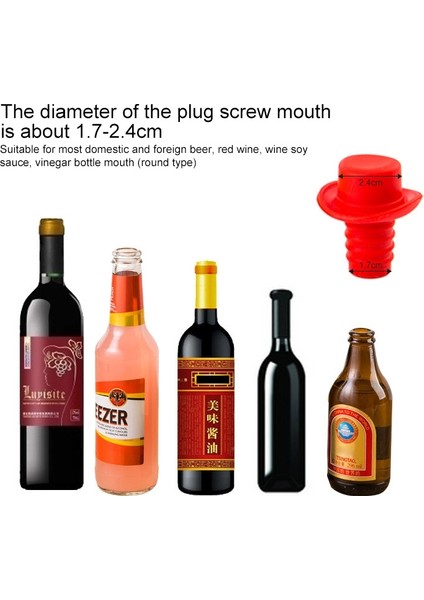2 Adet Silika Jel Üst Şapka Taze Şarap Mantarları Cruet Kırmızı Şarap Tıpa Sarı (Yurt Dışından)