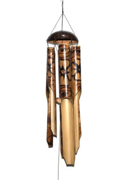 Feng Shui Coconat Bambu Rüzgar Çanı 40 cm