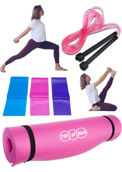 5'li Pilates Seti Egzersiz Seti Pilates Minderi Yoga Minderi Pilates Matı Set