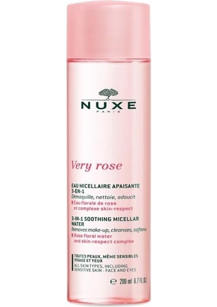 Very Rose 3 Ü 1 Arada Yatıştırıcı Temizleme Suyu 200 Ml