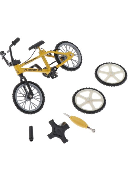 Mini Masa Gadget Bmx Bisiklet Modeli Parmak Tahtası Bisiklet Oyuncakları Çocuk Oyuncak Sarı (Yurt Dışından)