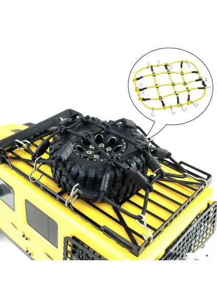 Mini Dekorasyon Bagaj Net 1/24 Araç Modelleri Için Rc Araba Aksesuarları Sarı (Yurt Dışından) modelleri