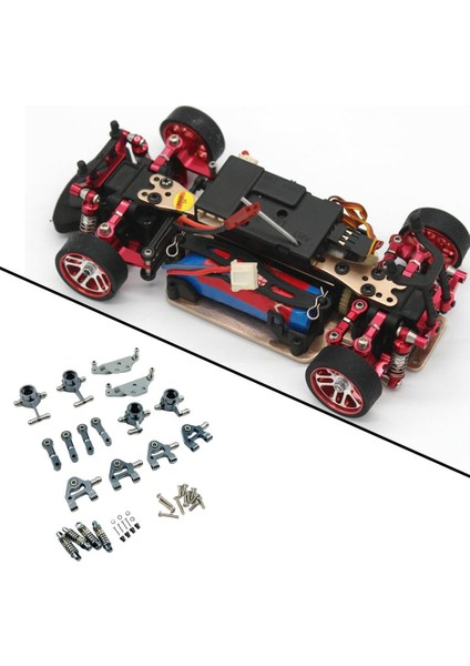 Rc Yedek Metal Komple Kiti Wltoys Için Üst Alt Salıncak Kol K979 K989 Titanyum (Yurt Dışından) modelleri