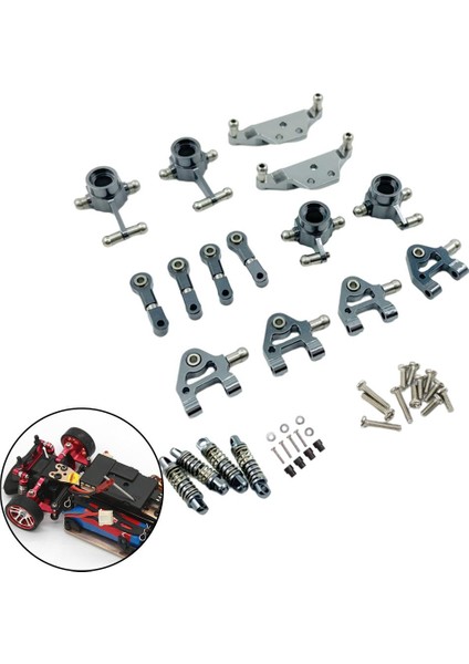 Rc Yedek Metal Komple Kiti Wltoys Için Üst Alt Salıncak Kol K979 K989 Titanyum (Yurt Dışından) fırsatları