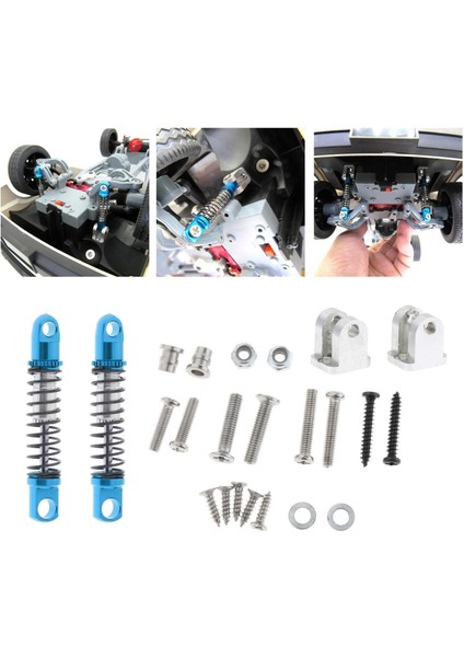2x Rc Ön Amortisör Damper & Wpl D12 Model Kamyonlar Için Sabit Koltuk Mavi (Yurt Dışından) modelleri