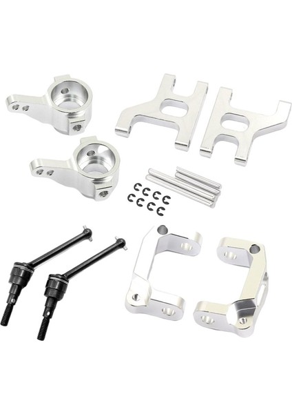 Direksiyon Knuckle Montaj Kitleri Için CC01 1/10 Rc Canavar Kamyon Kaya Paletli Araba Gümüş (Yurt Dışından)