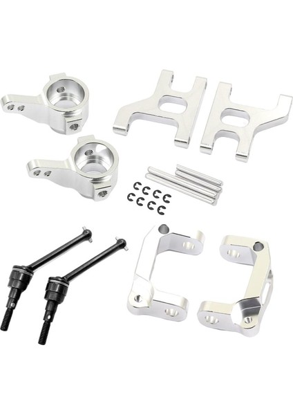 Direksiyon Knuckle Montaj Kitleri Için CC01 1/10 Rc Canavar Kamyon Kaya Paletli Araba Gümüş (Yurt Dışından) modelleri