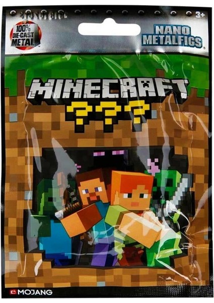 253261000 Jada, Minecraft Sürpriz Paket Nanofigs Display A