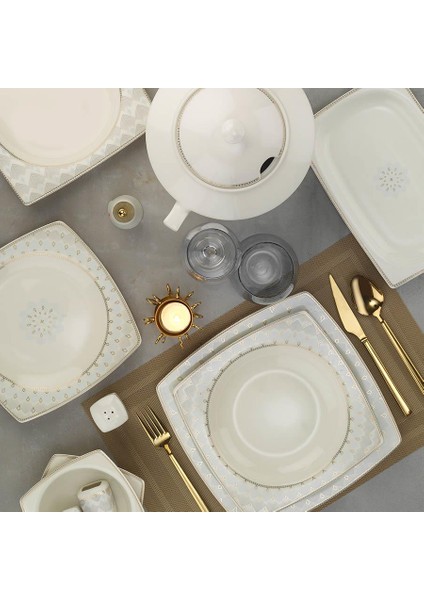 Bone Mare 62 Parça 11432 Desenli Yemek Takımı