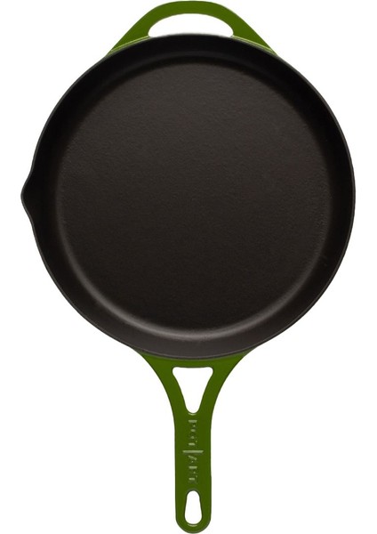 Yeşil Düz Döküm Tava 28 cm