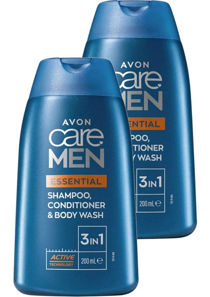Care Men Essential 3’ü 1 Arada Sampuan, Bakım Kremi ve Dus Jeli 200 ml 2'li