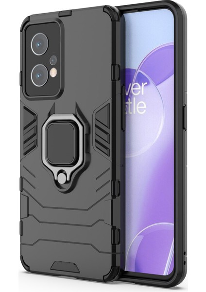 Realme 9 Pro Batman Yüzüklü Armor Kılıf - Siyah